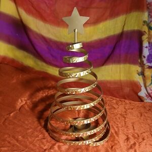 Gold Spiral Christmas Tree Decor